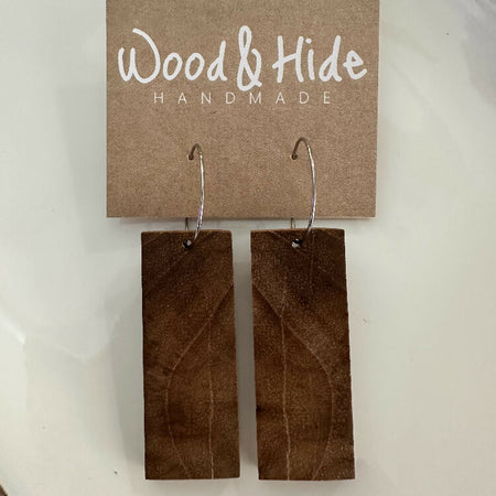 Earthy Wood Hoop Earring