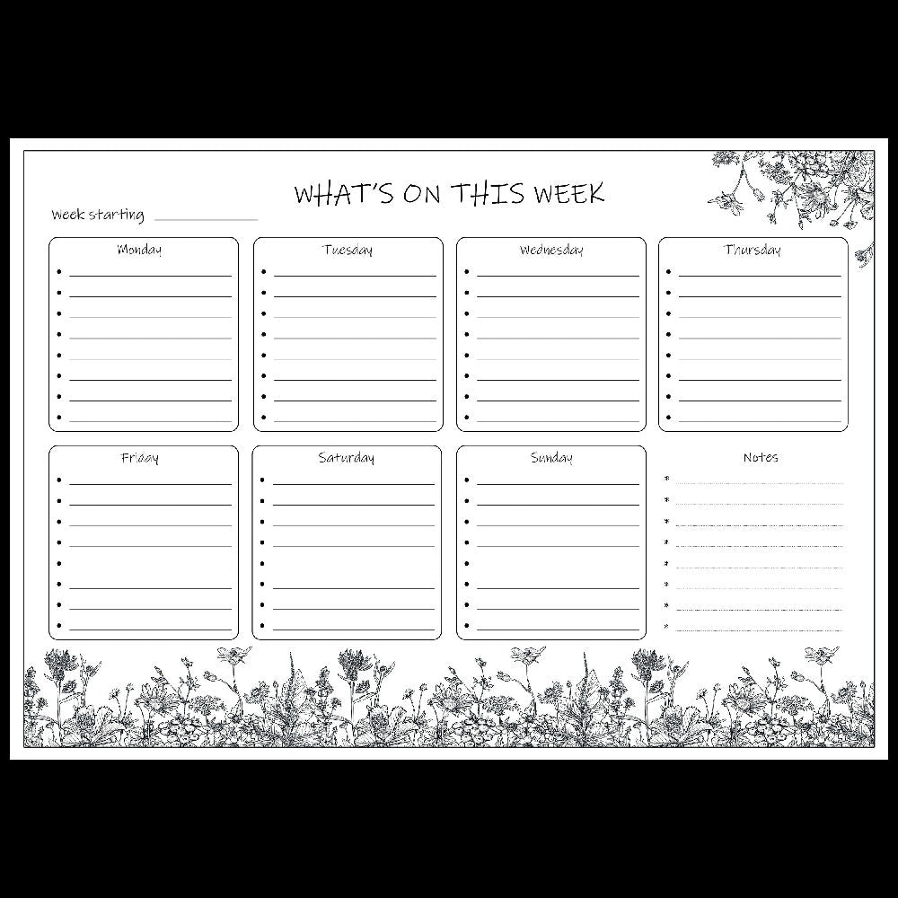 WILDFLOWER ECO WEEKLY PLANNER NOTEPAD