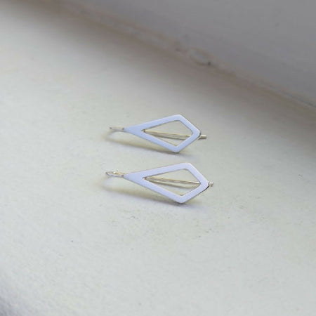 handmade geometric kite earrings