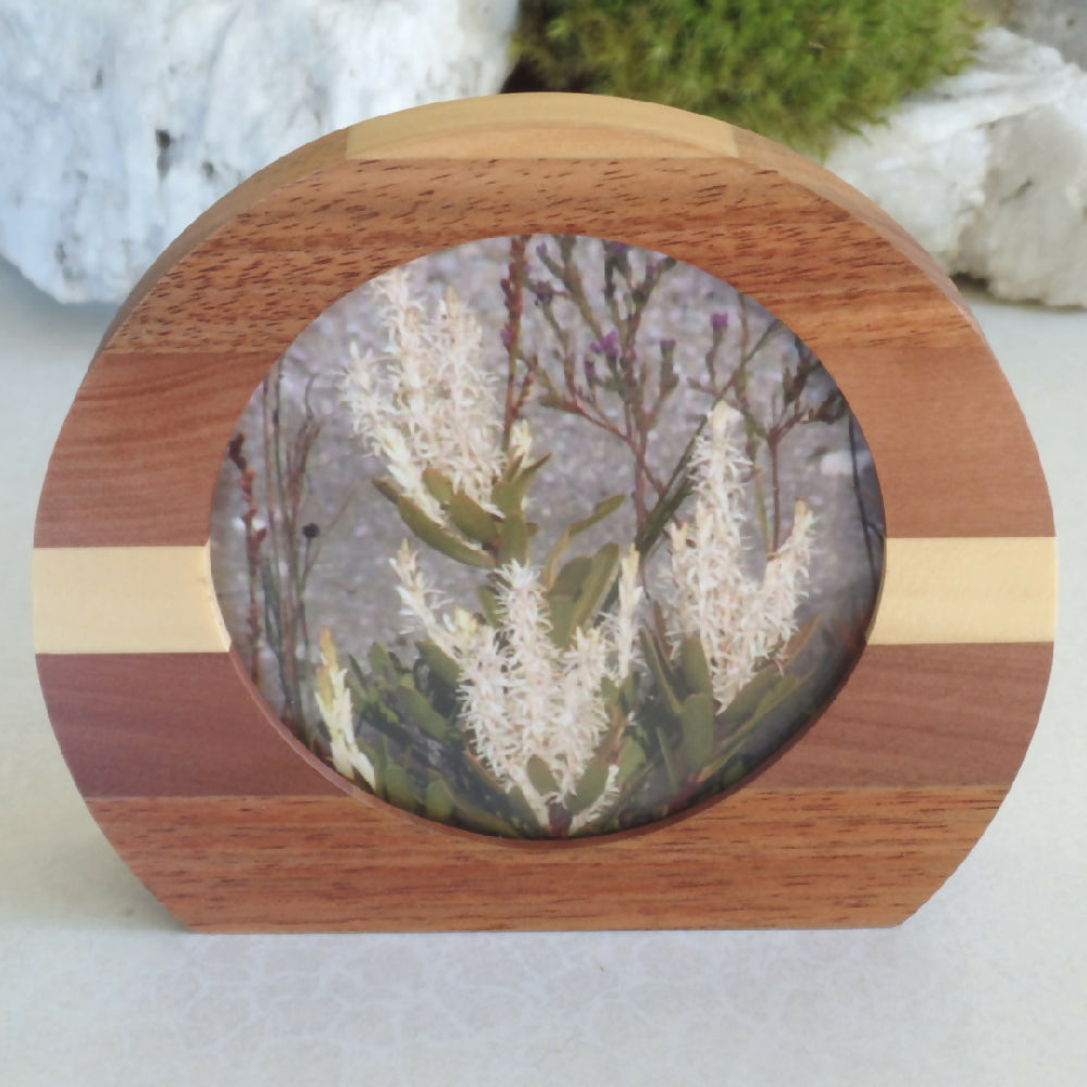 Larger Rounded Photo Frame- Blackwood, Huon Pine & Myrtle