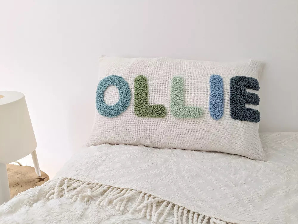 Personalised BLOCK text cushion