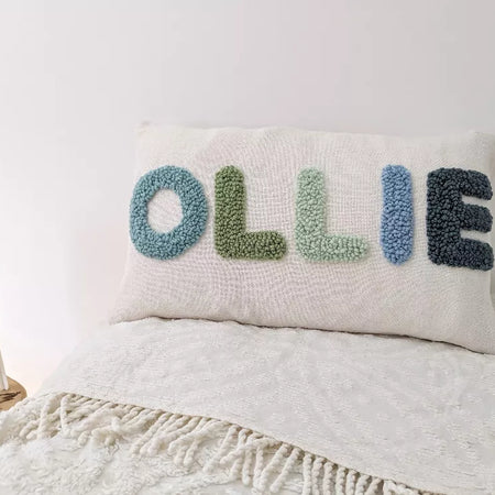 Personalised BLOCK text cushion