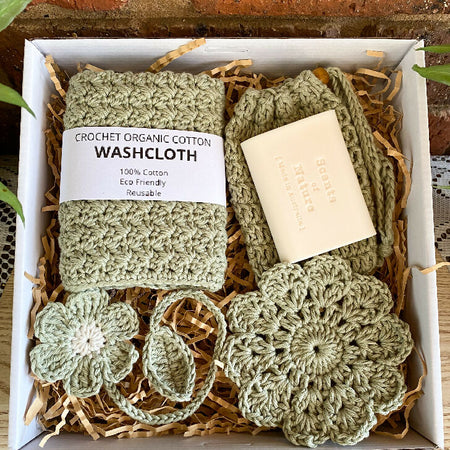 Crochet Gift Box Sage Green