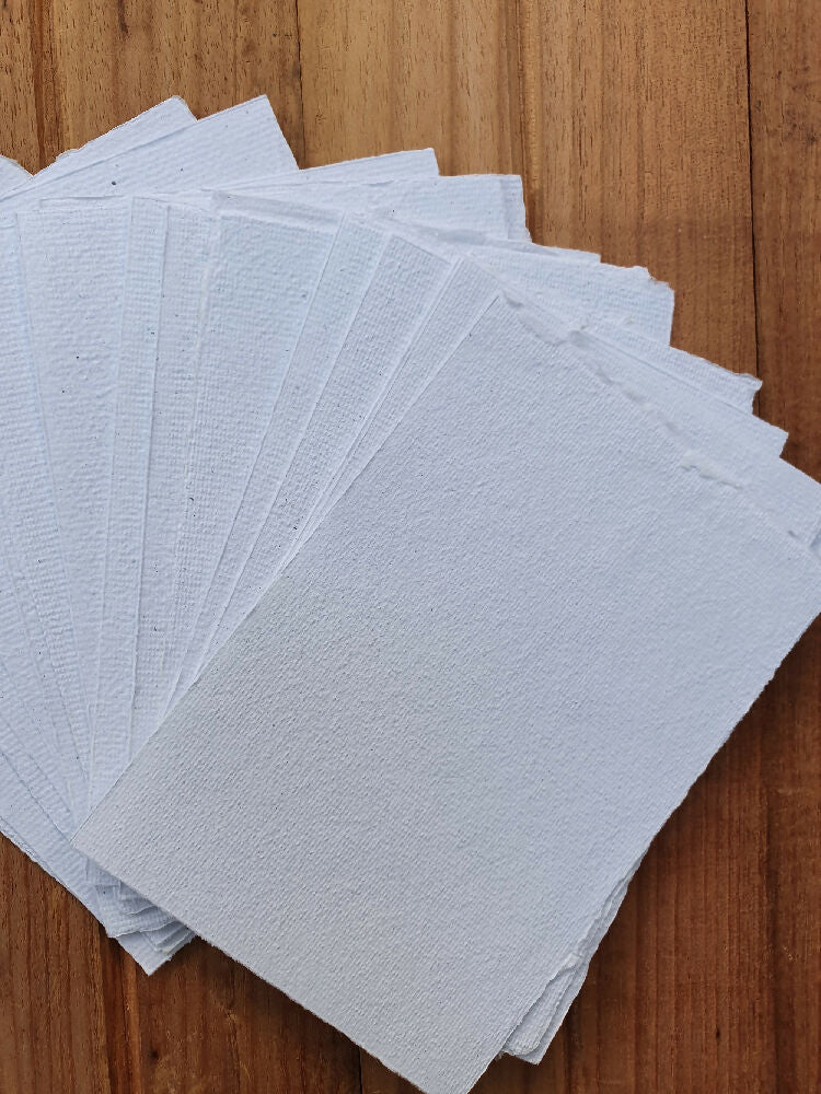 White Handmade Paper Sheets / Wedding paper / Art and Craft paper