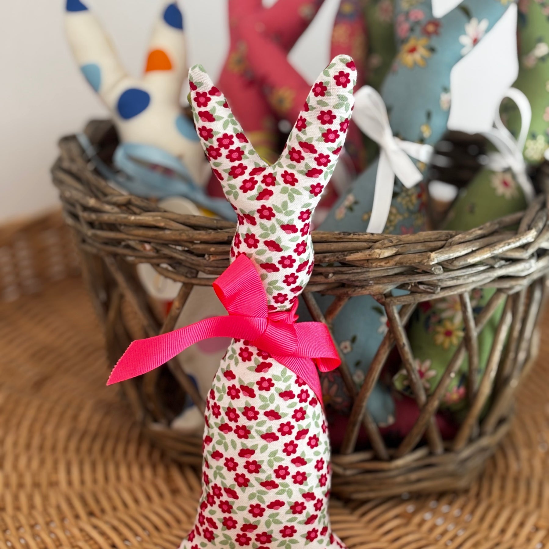 Flower Handmade Fabric Easter  Bunny
