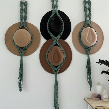Macrame Hat Hanger Set of 3