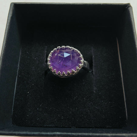 Amethyst sterling silver ring