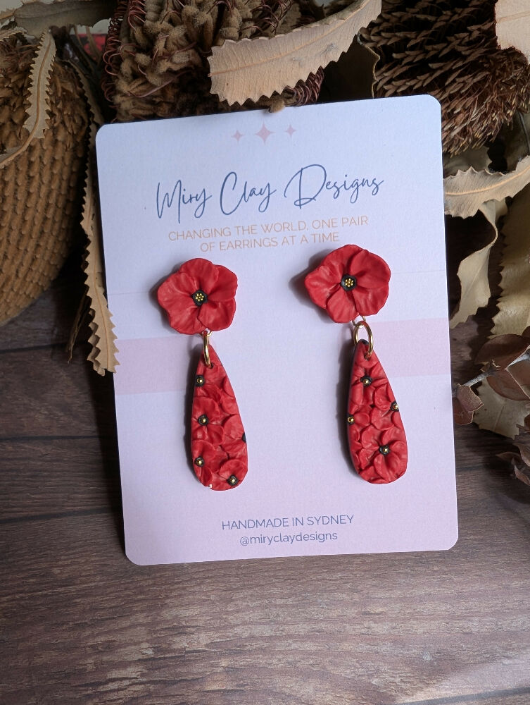 Field of Poppy Dangles