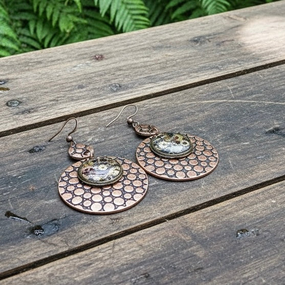 Steampunk watch parts dangle earrings