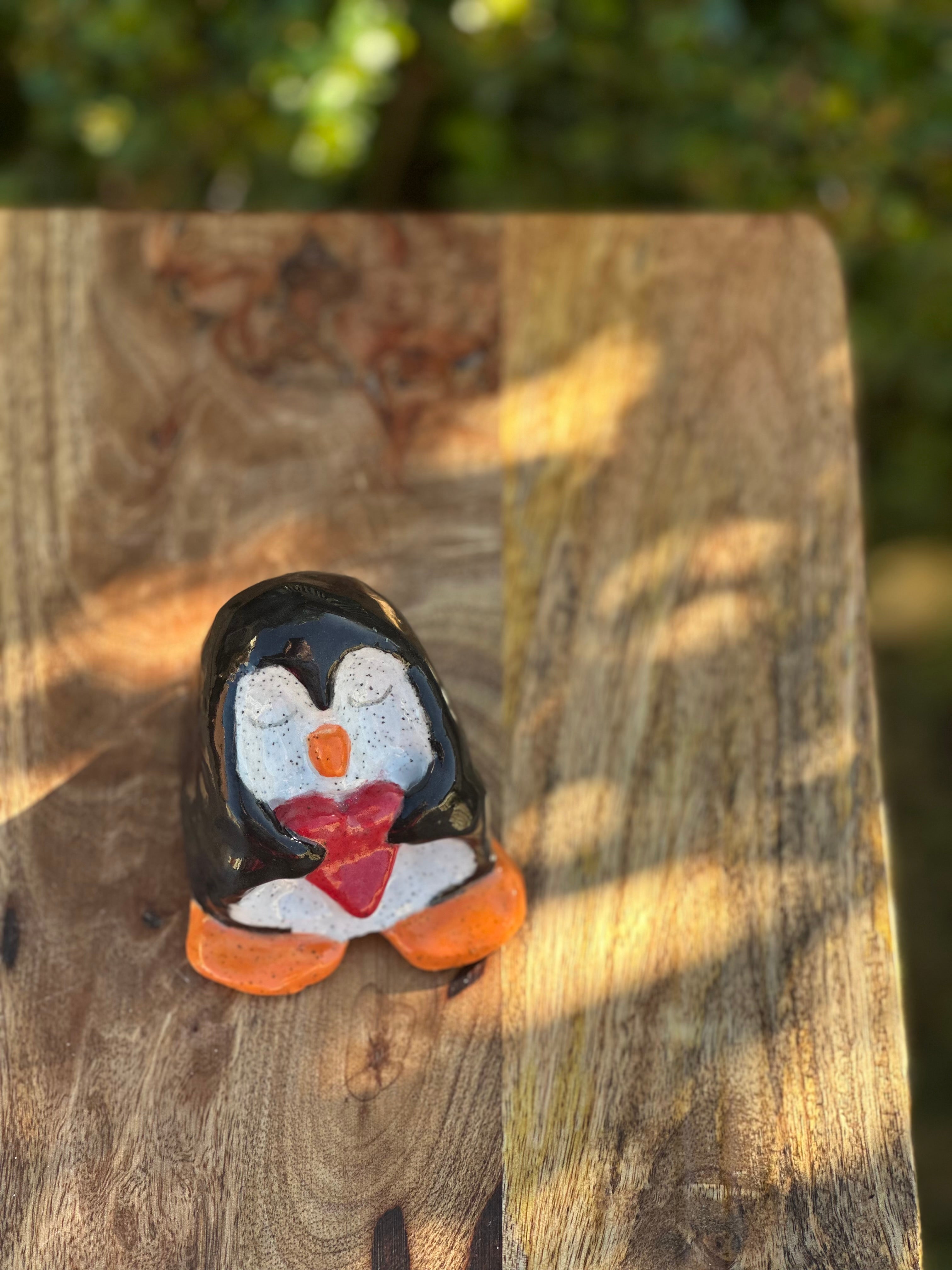 Penguin with Heart – Ceramic collectable