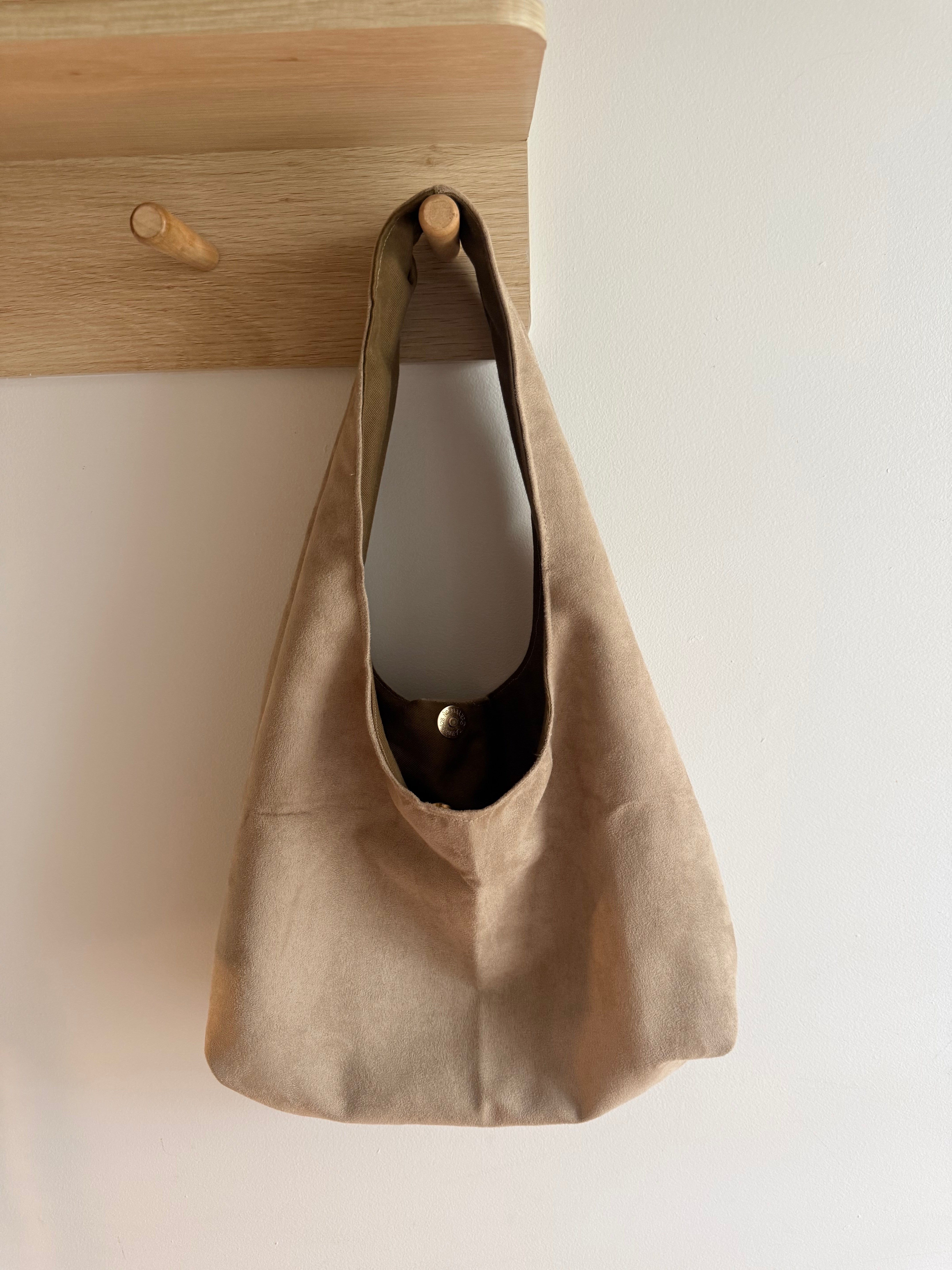 Handmade Taupe Shoulder Bag