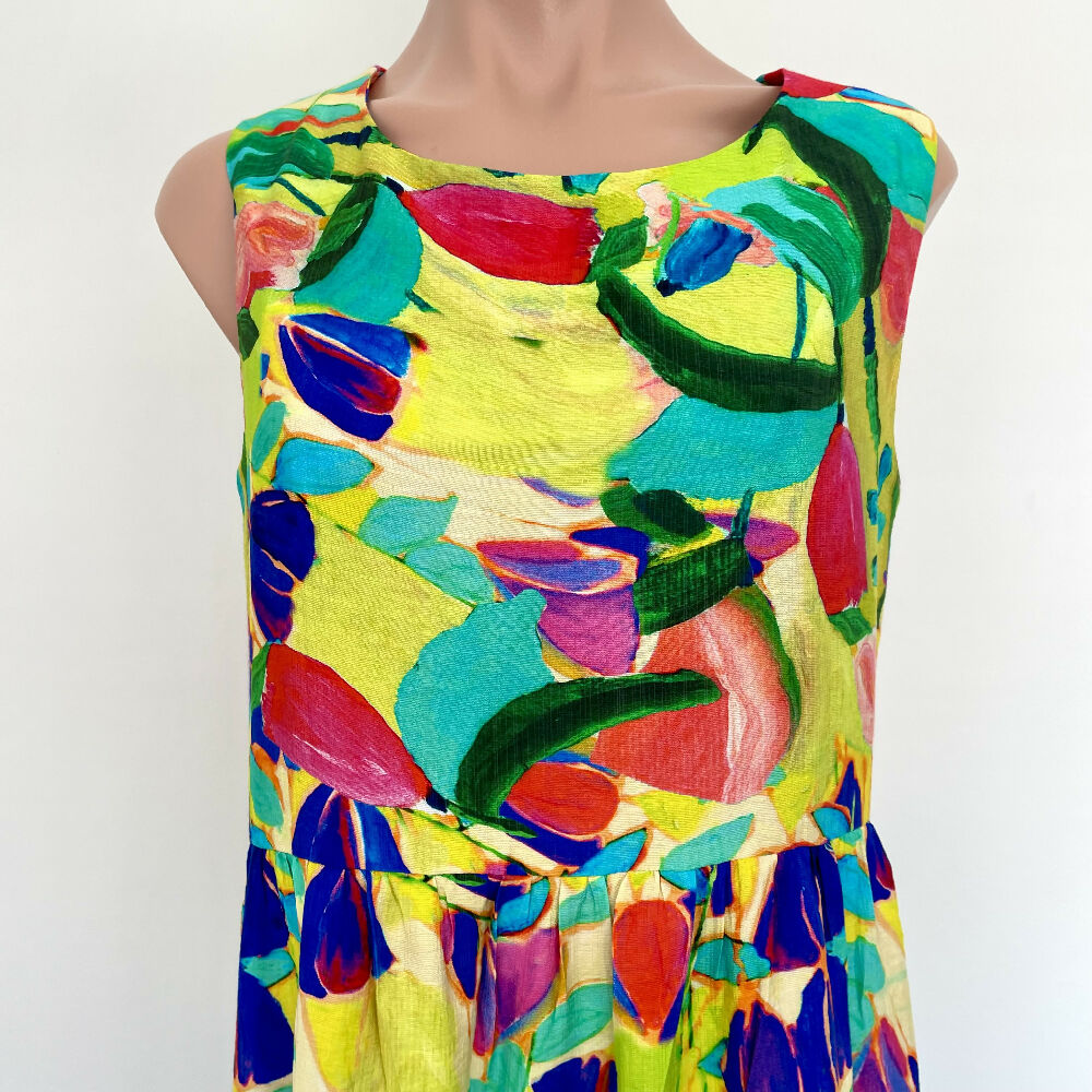 Bella Dress - Neon Floral