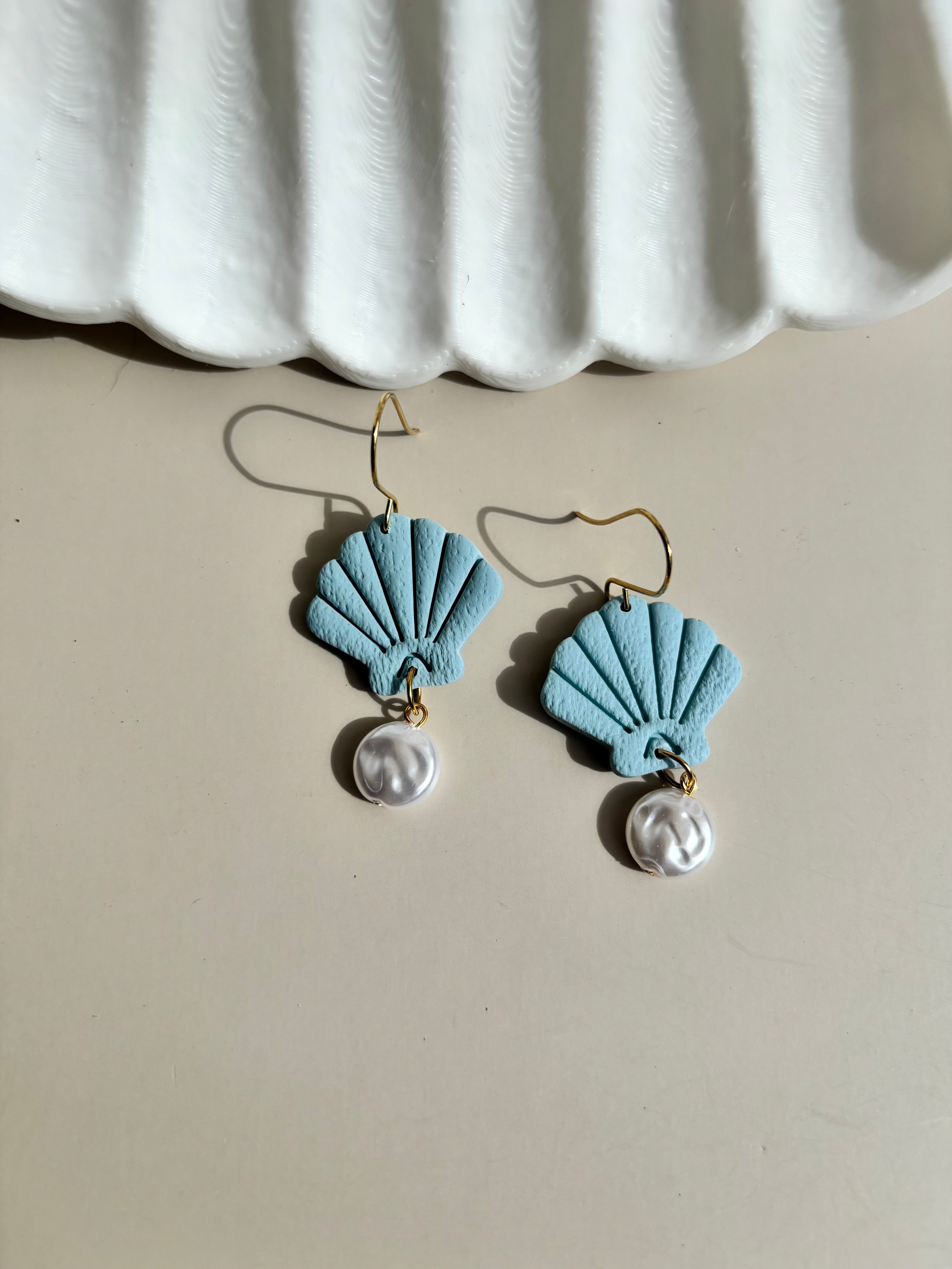 Seaside Stories | Shells & Pearls Dangle Earrings