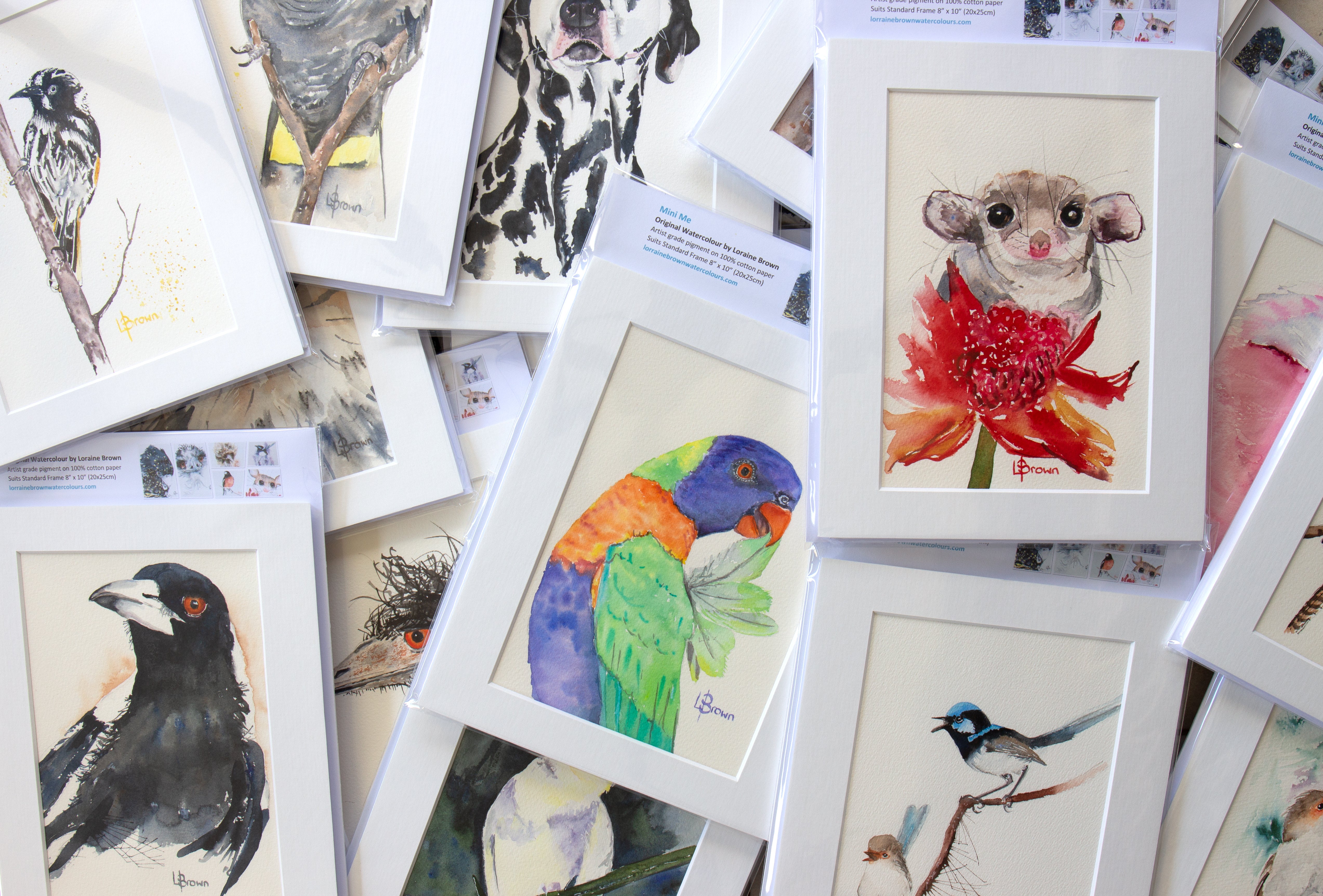 Mini Me #192 Barn Owl Original Watercolour