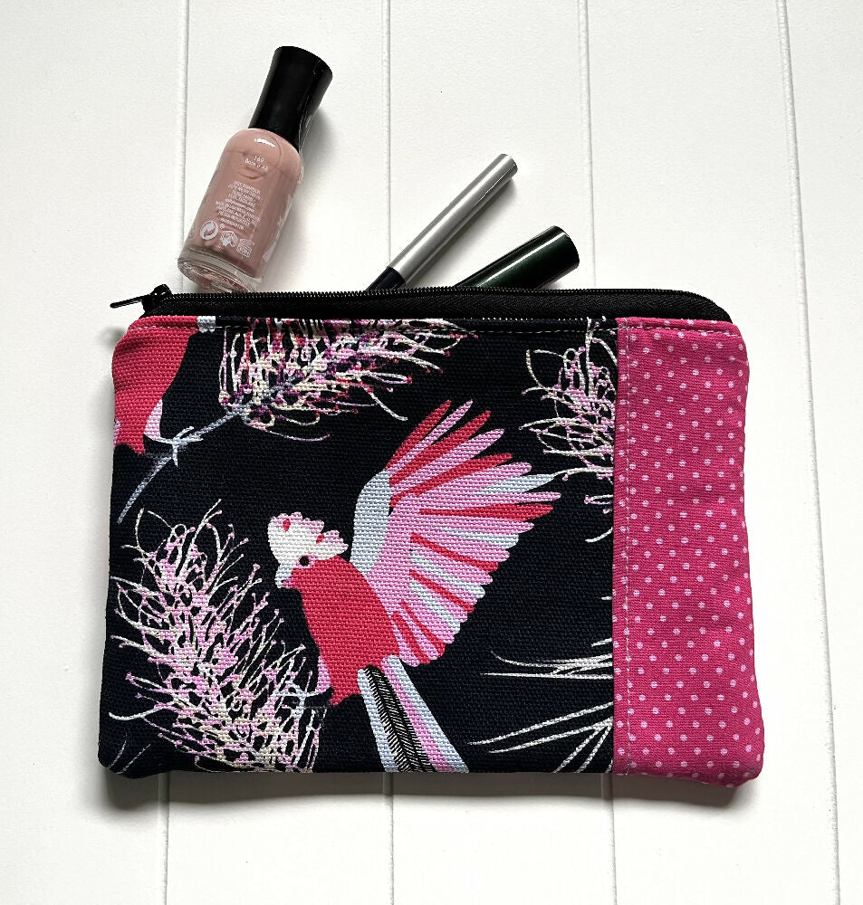 Pink cockatoo purse