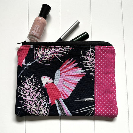 Pink cockatoo purse