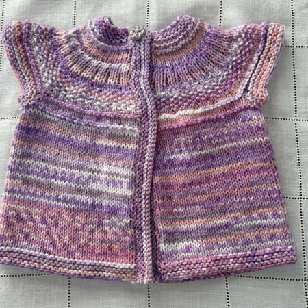 Sleeveless Yoked Cardigan -Size 6-12 months