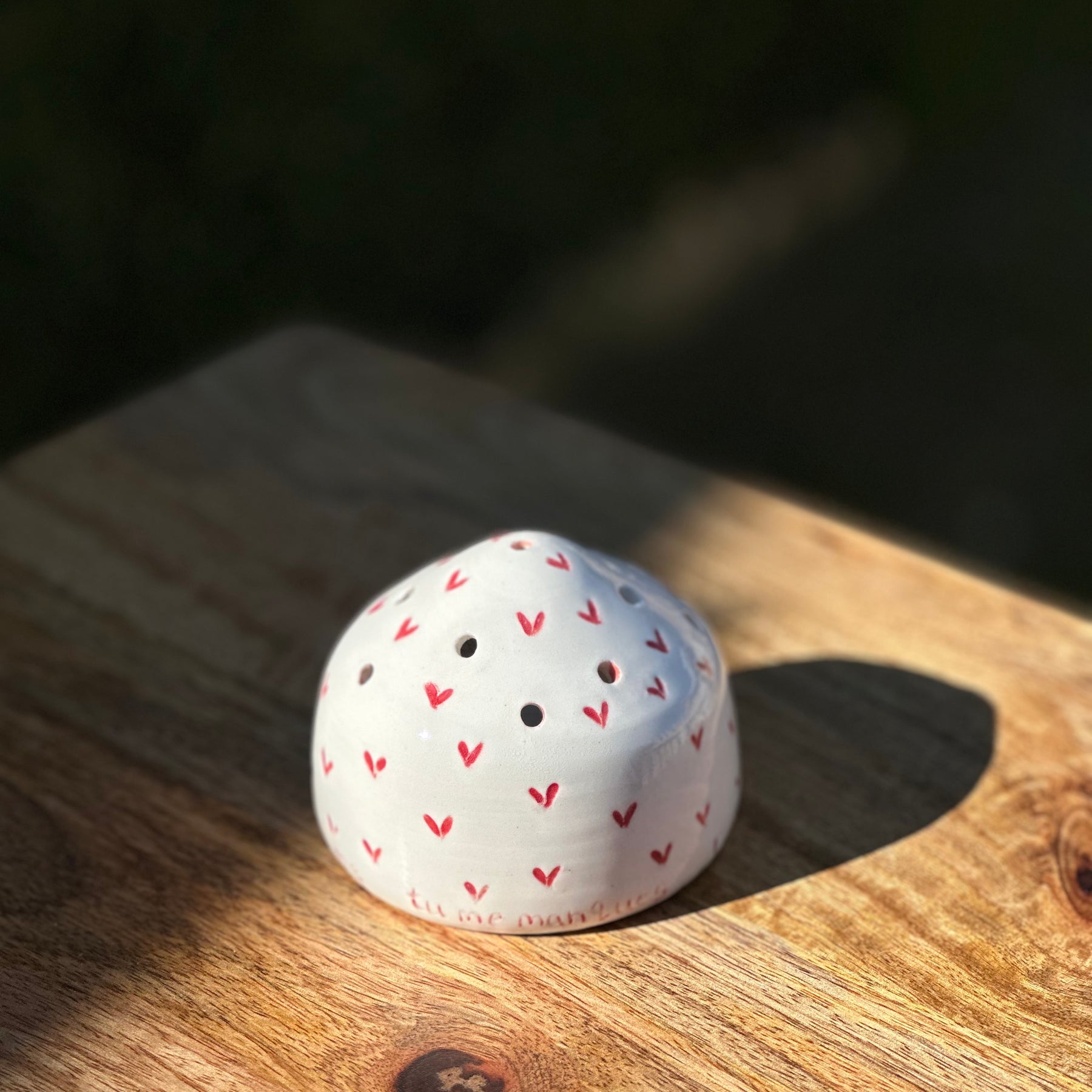 Porcelain Tealight Holder - Love Is… Handmade Australian Pottery