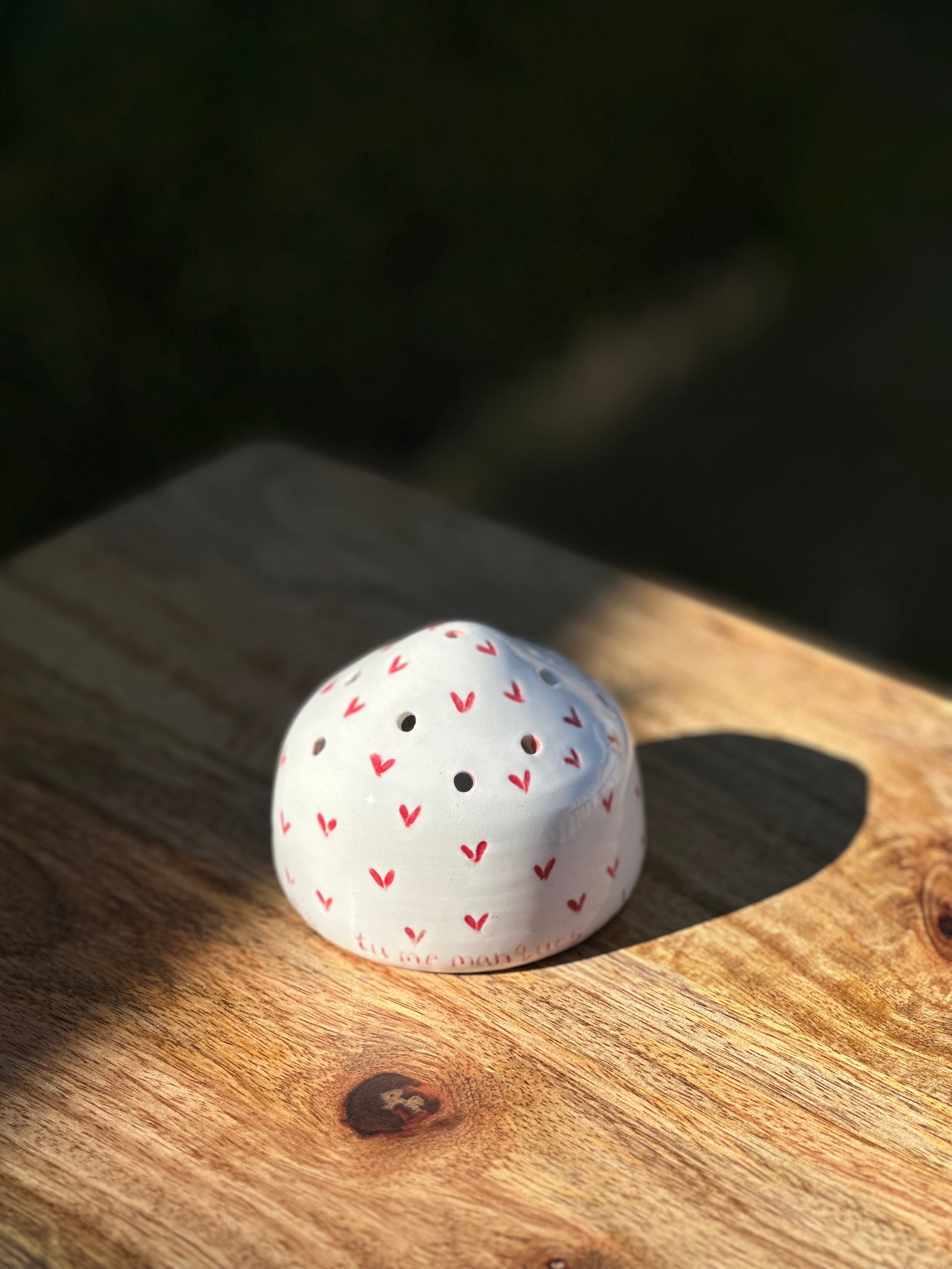 Porcelain Tealight Holder - Love Is… Handmade Australian Pottery