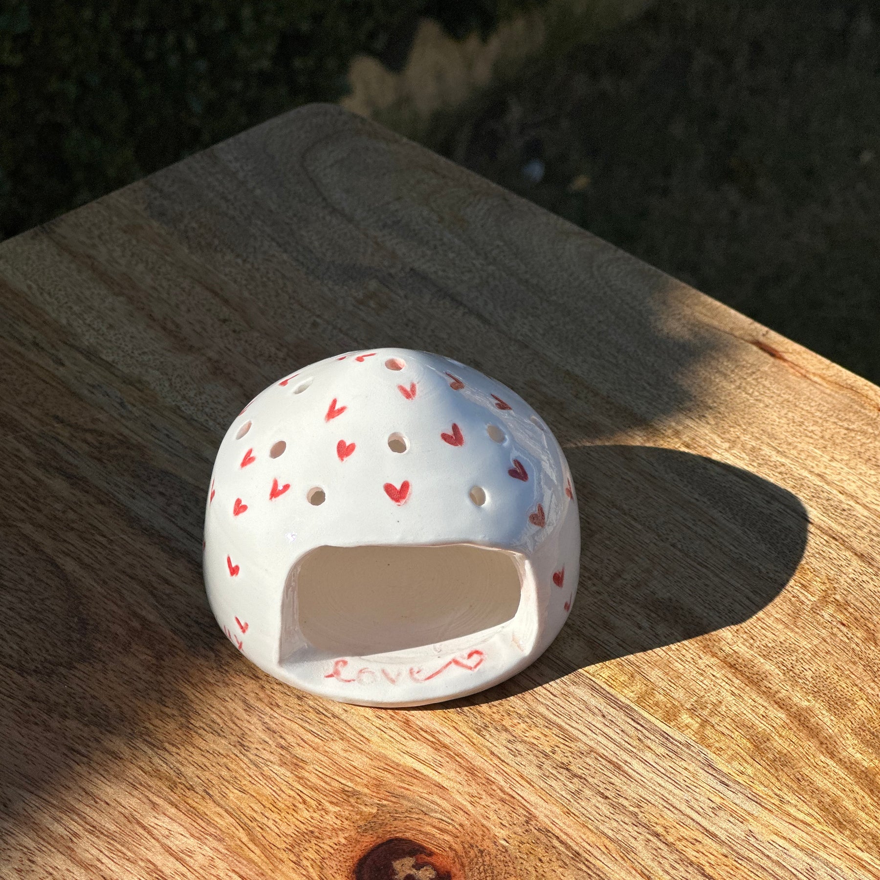 Porcelain Tealight Holder - Love Is… Handmade Australian Pottery
