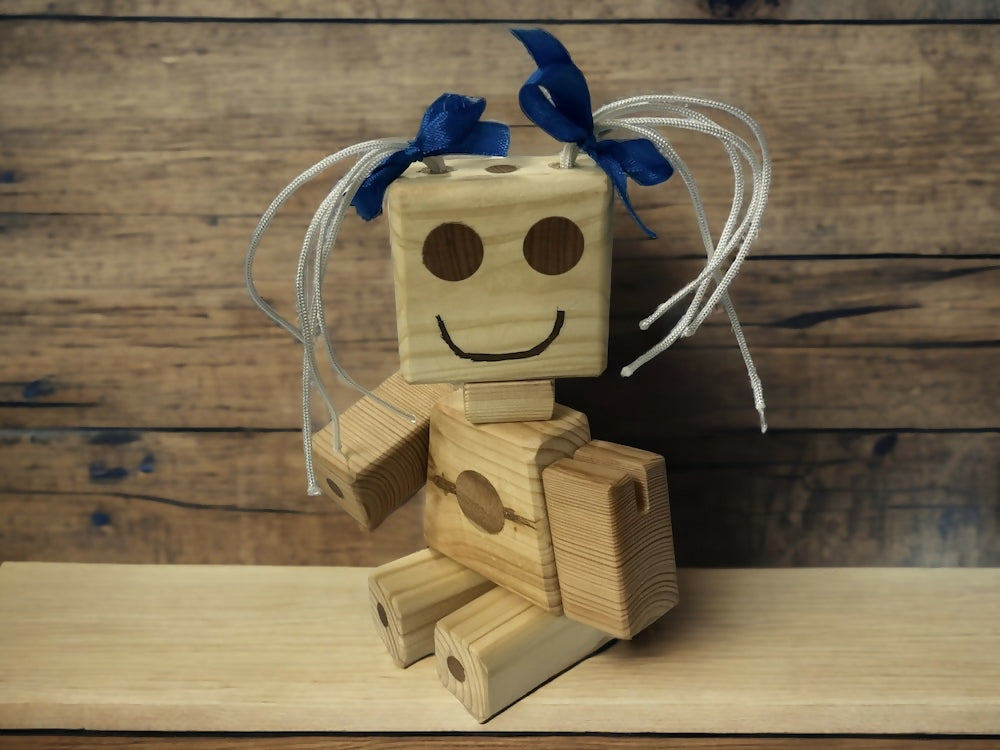 "Ruby" Wooden Robot