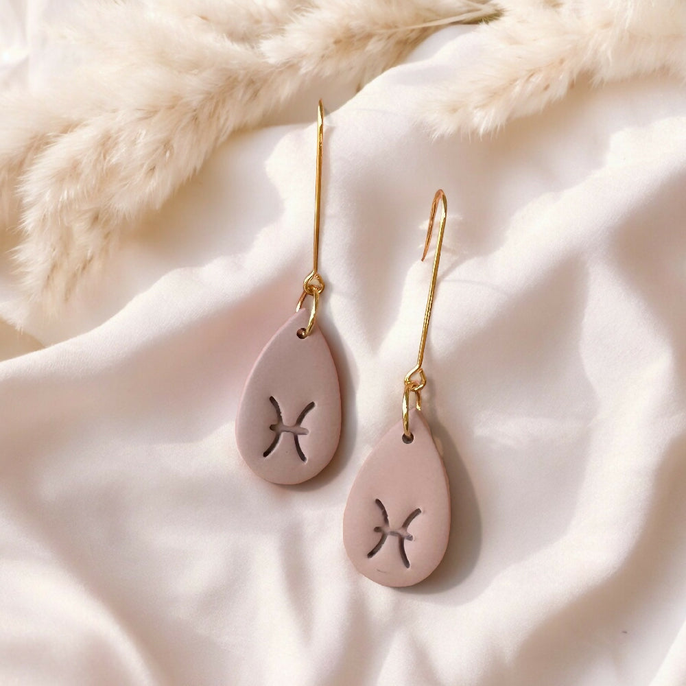 Pisces Star Sign Dangle Earrings