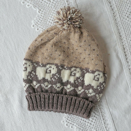 Animal fairisle beanies: 3 colours. 5ply wool. Free post