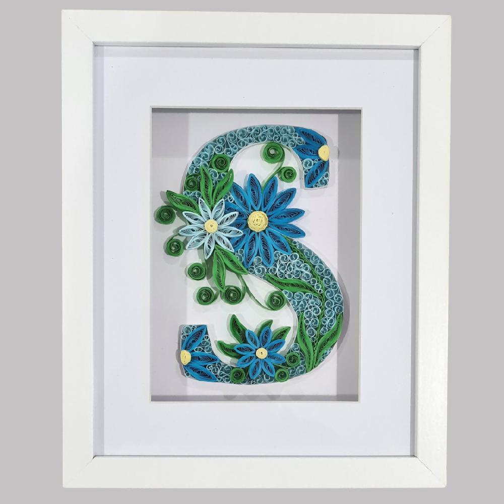 Personalised Quilled Lettering in Frame