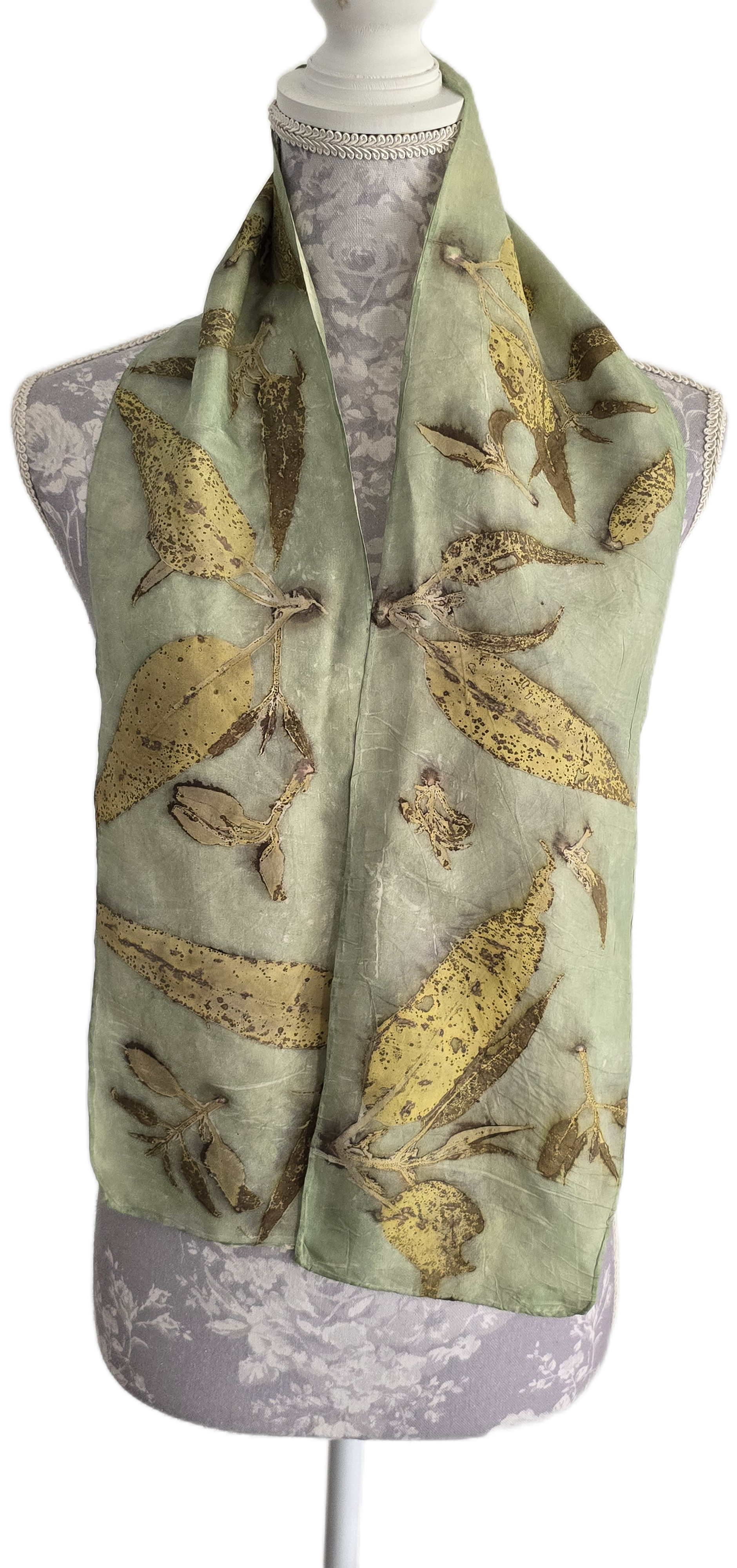 Eco Printed Silk Scarf