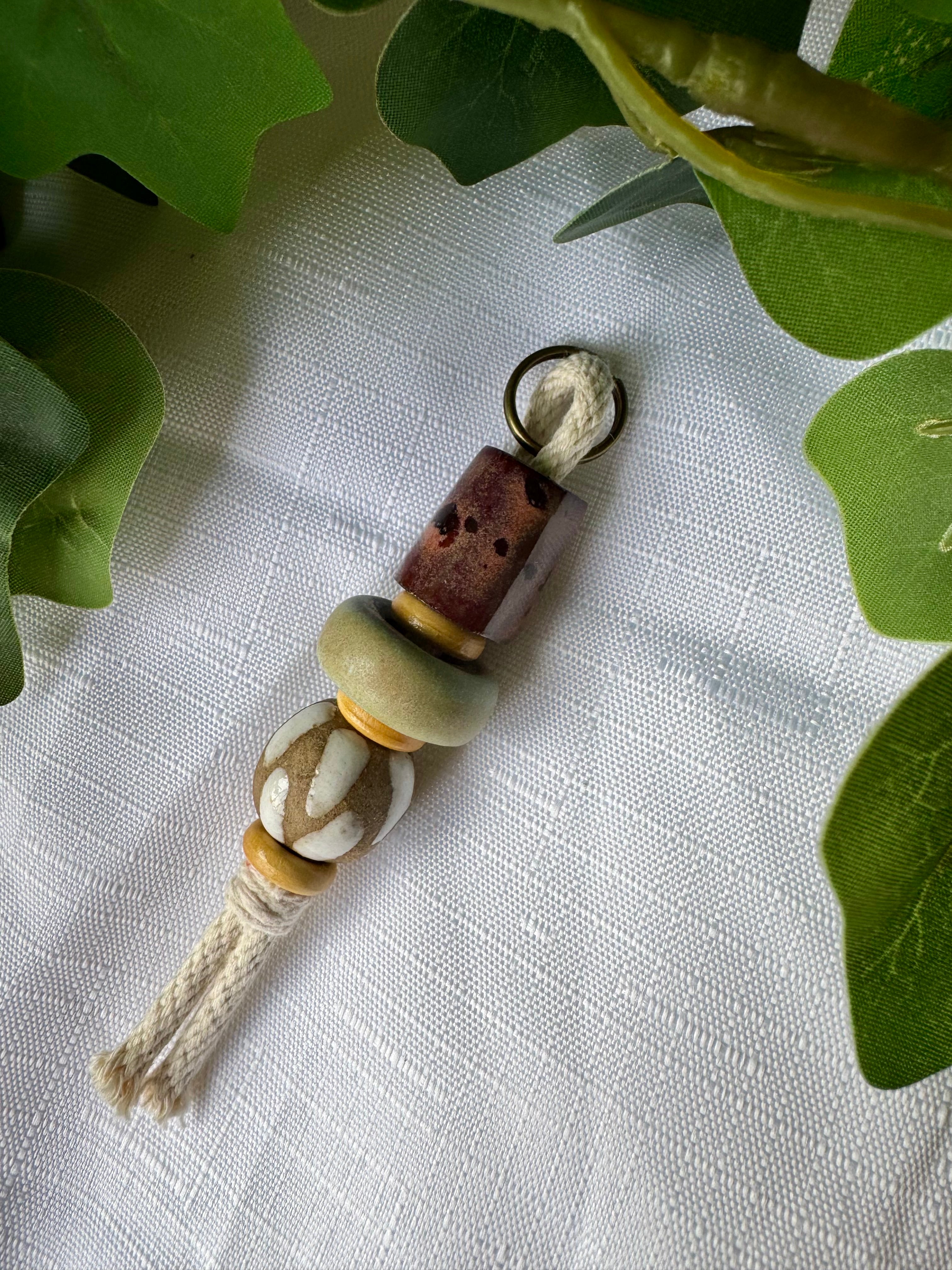 Clay keyring, decorative piece