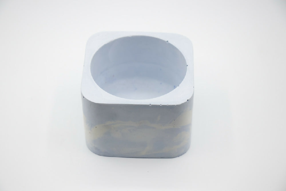 Pale Blue Concrete Pot