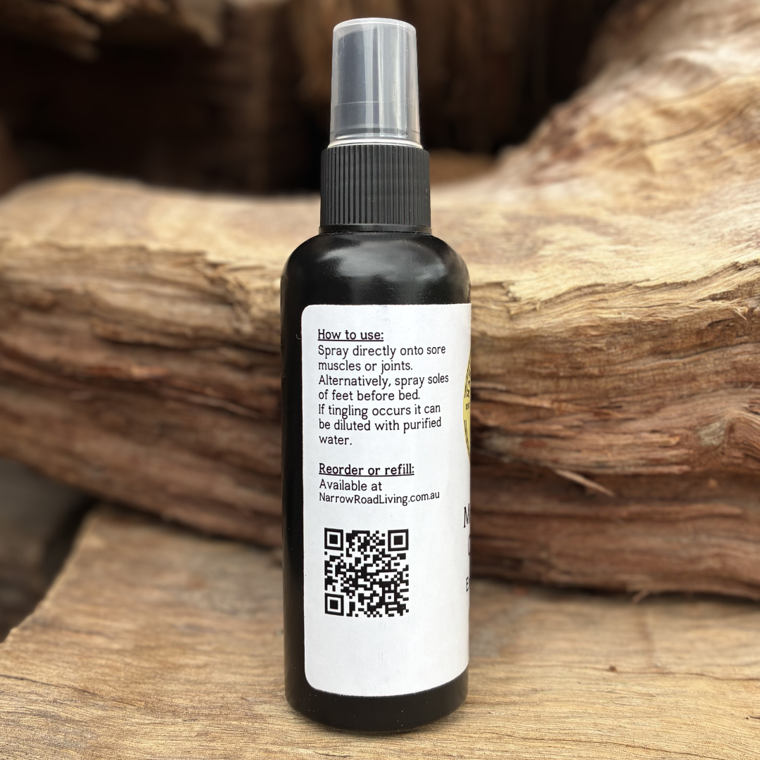 Magnesium Oil Spray for Sore Muscles and Better Sleep | Gentle Strength or Extra Strength 100mL