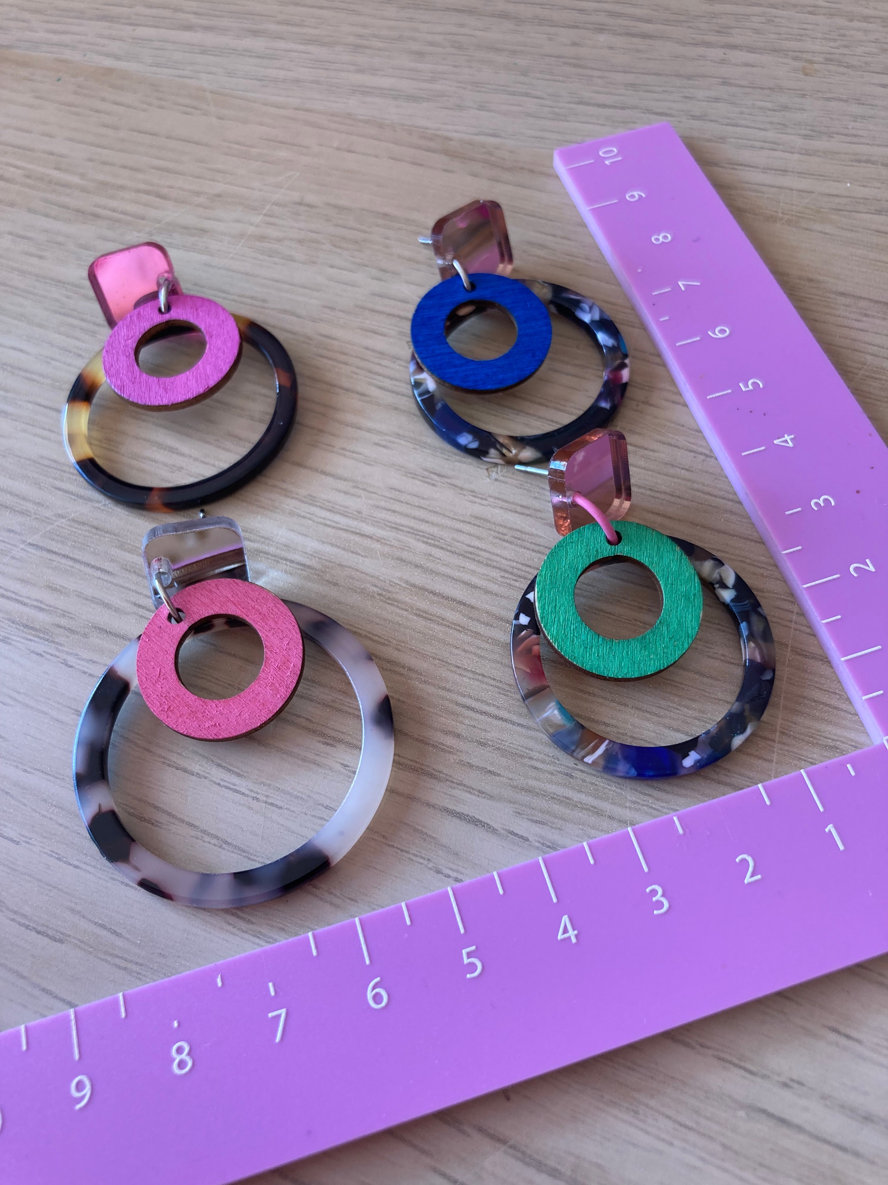 Double hoop earrings