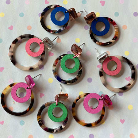 Double hoop earrings