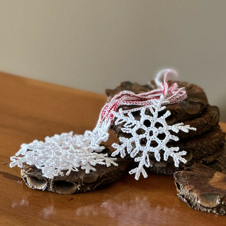 Handmade Snowflake, Christmas gift tag