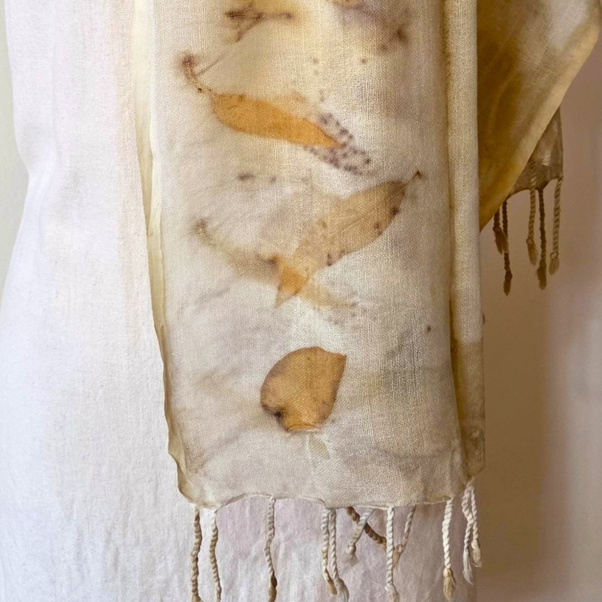 Fine Handloomed Pure Wool - Botanical Print Scarf/Wrap - The Airlee