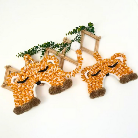 Handmade Tiger Macrame Wall Hangings, Kids Wall Hangings, Nursery Decor