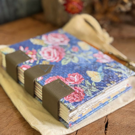 Roses and Butterflies A6 Concertina Spine Journal
