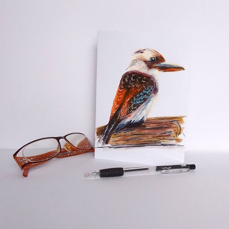 Handpainted Blank Kookaburra Greeting Card - Not a print
