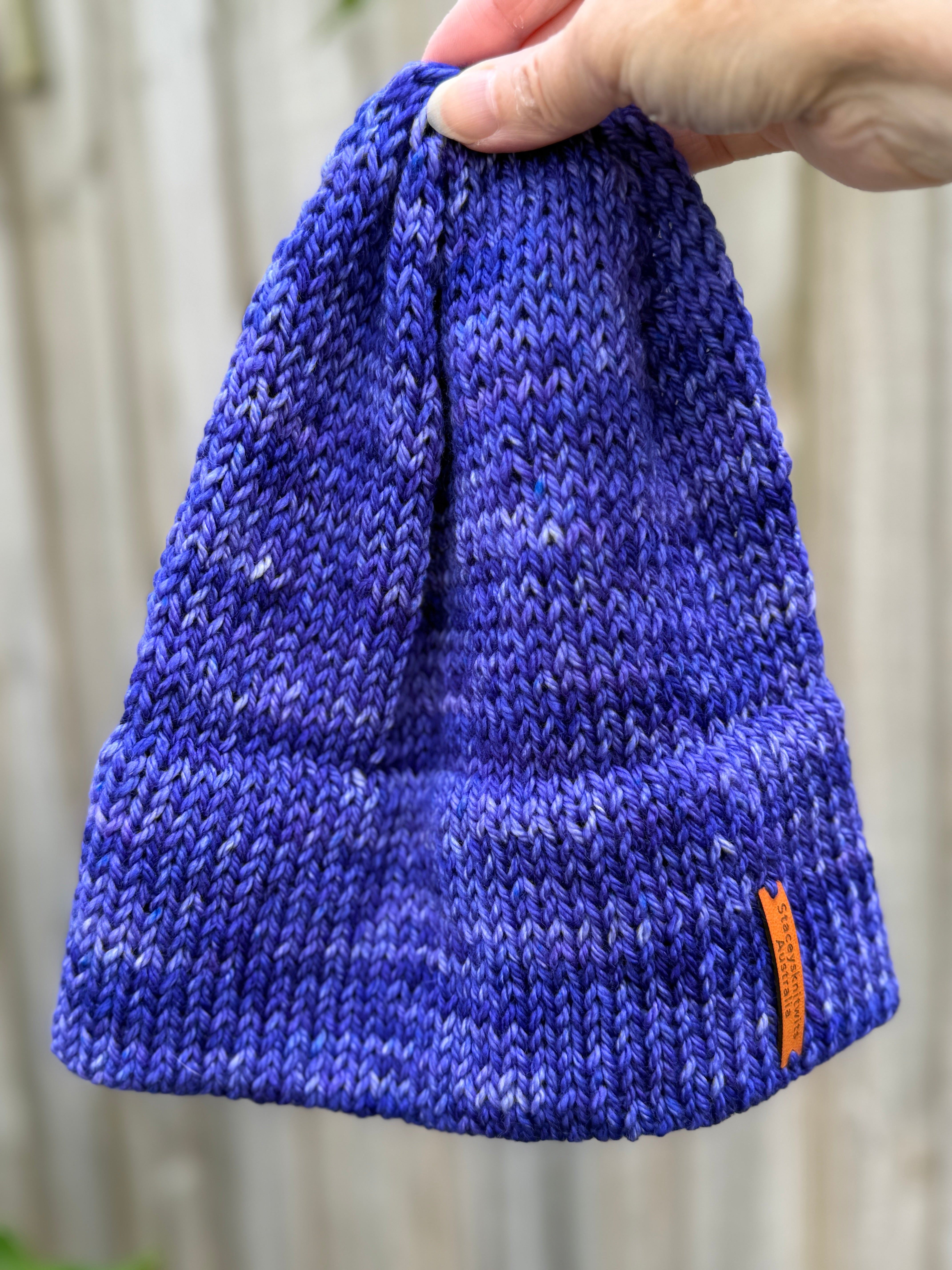 Blue Beanie, Merino Beanie, Mens or Ladies Beanie