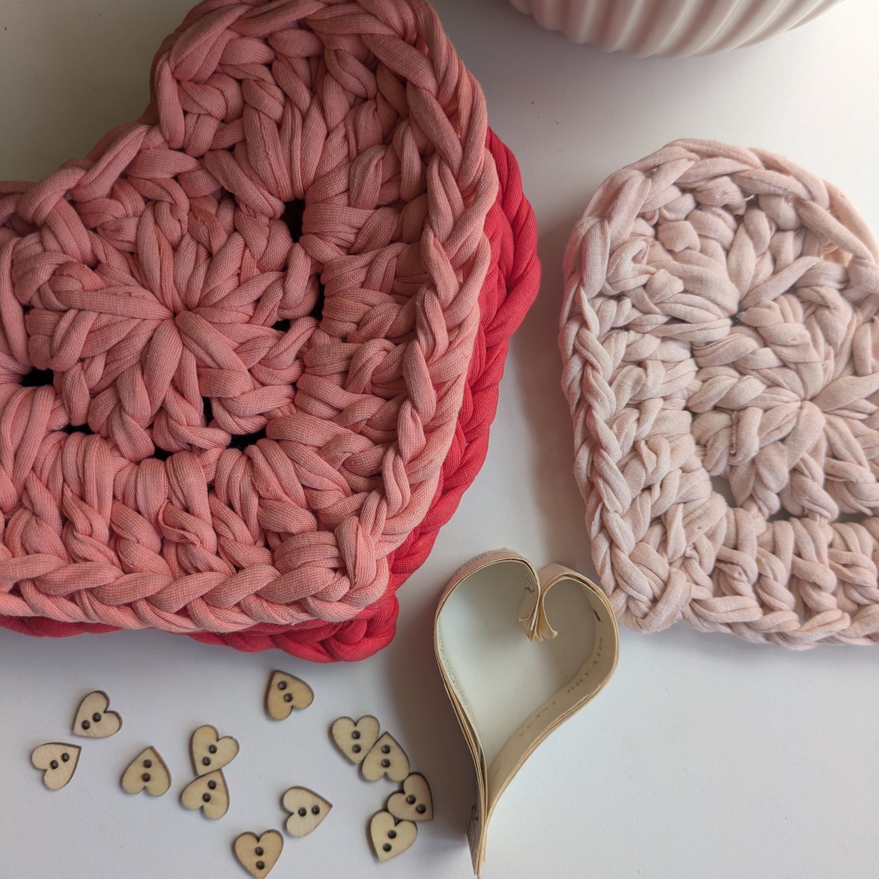 Love Heart Coaster Set Valentines Everyday Home Decor Fun Pink