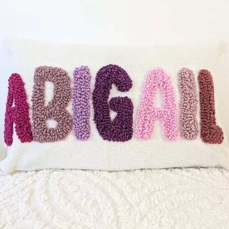 Personalised TALL text cushion