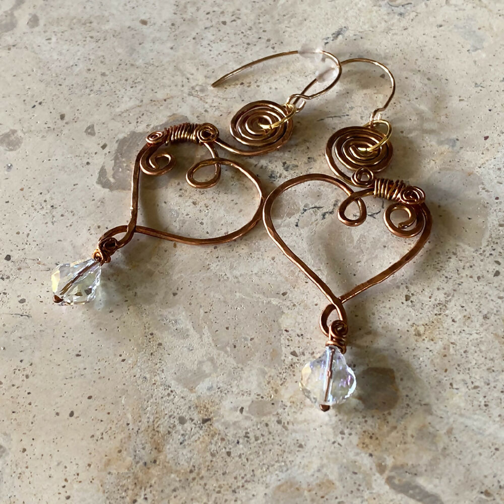 Wire Heart Earrings