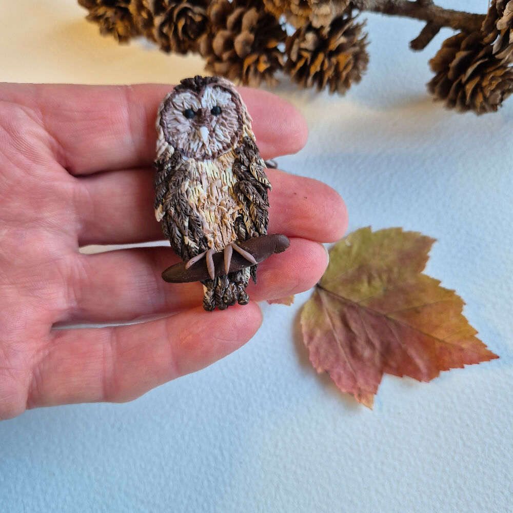 Mick Masked Owl Brooch