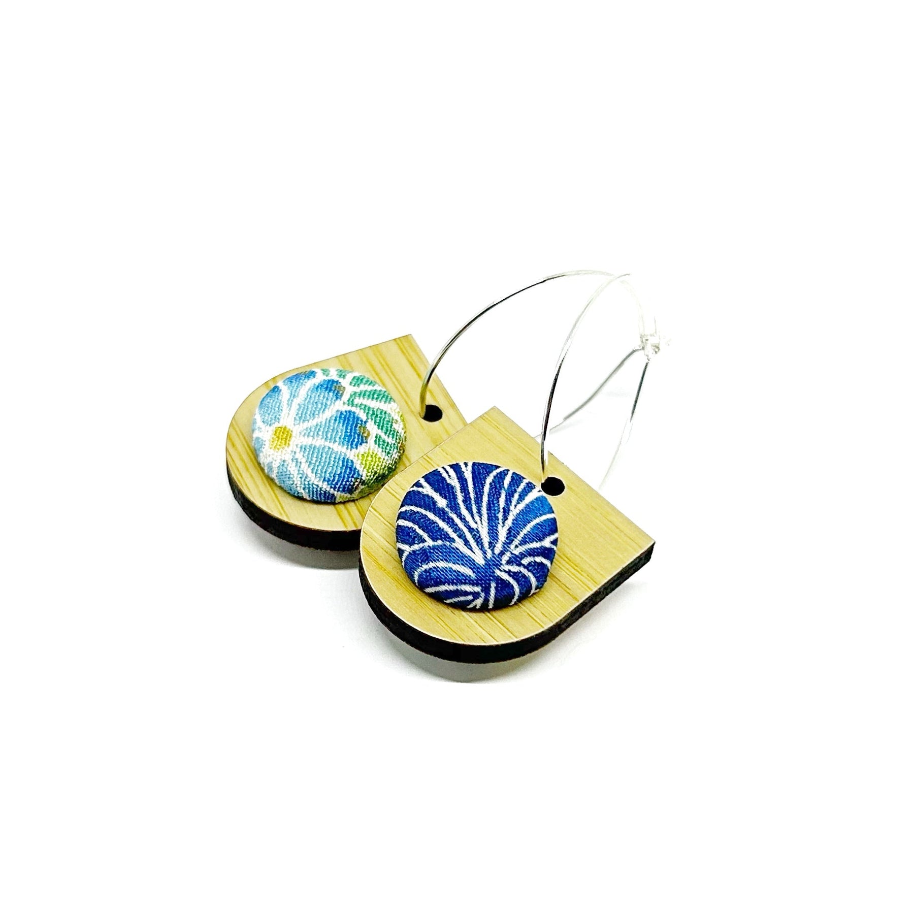 Double Sided Bamboo and Kimono Drops - Blue Waves