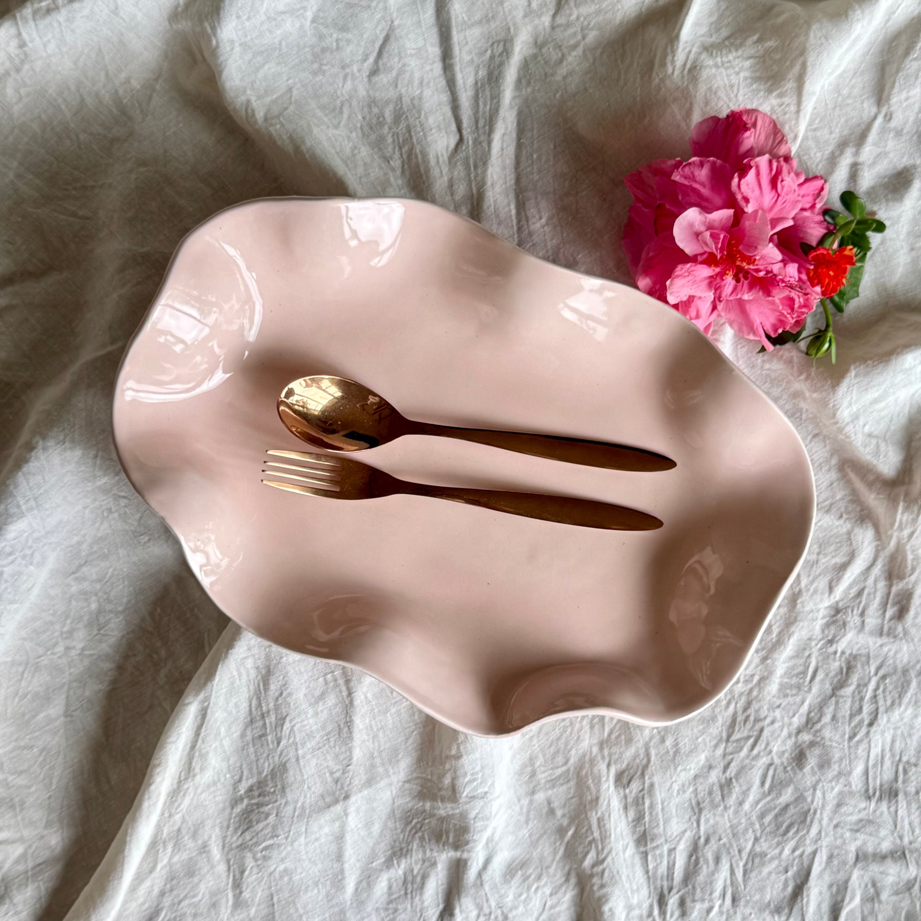 Reverie | Porcelain Ruffle Bowl | Handmade Pottery