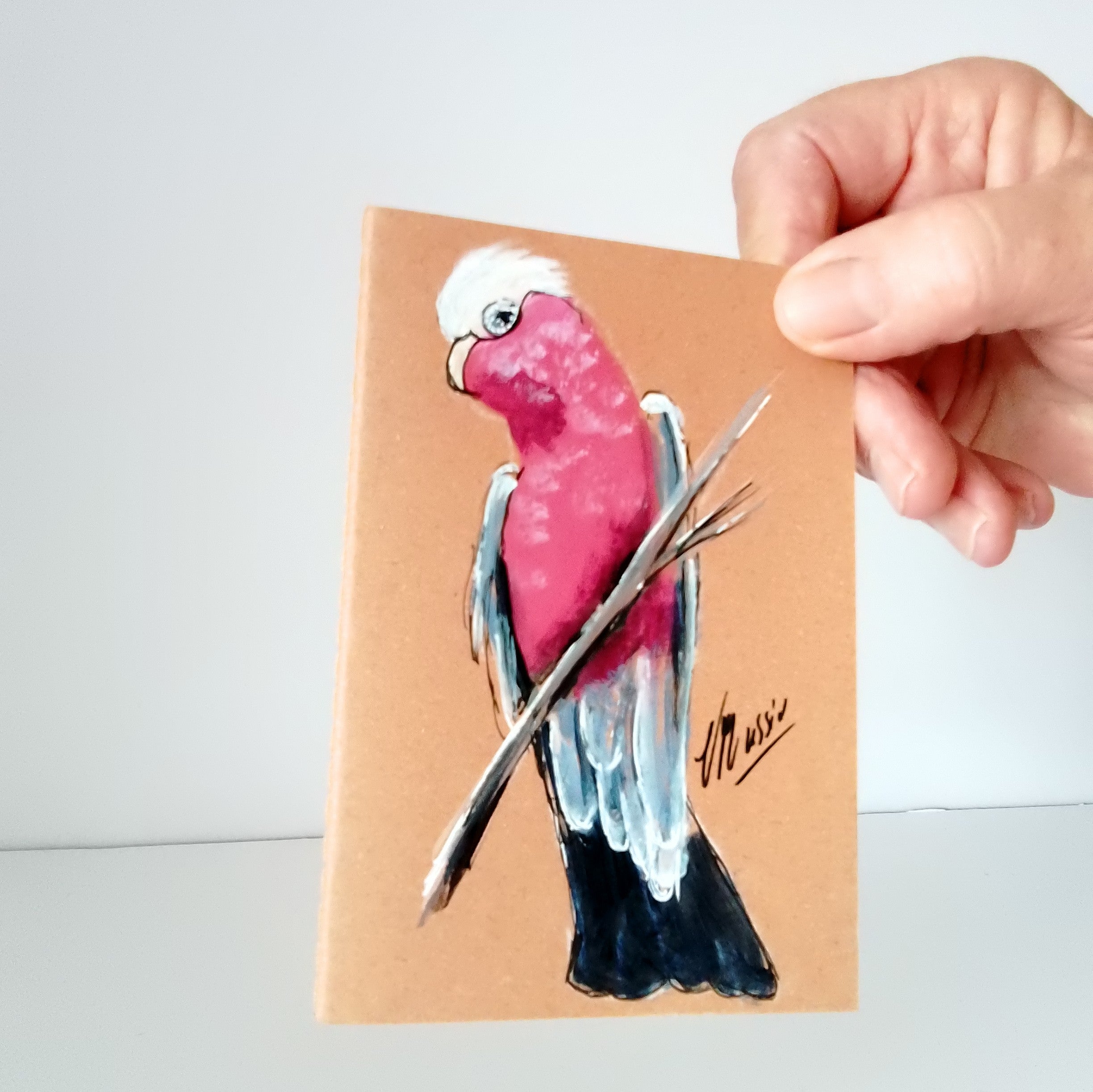 Galah Pocket Notebooks - Handpainted Single or Pair