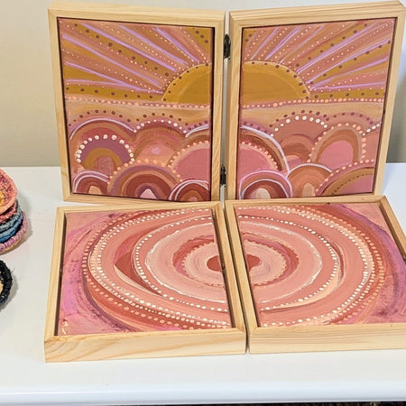 Small Framed Paintings - Original Acrylic on Canvas