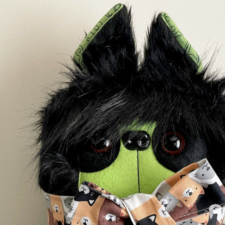 Bigbear Plush Black 30cm Handmade Unique Decorative Fur Bear