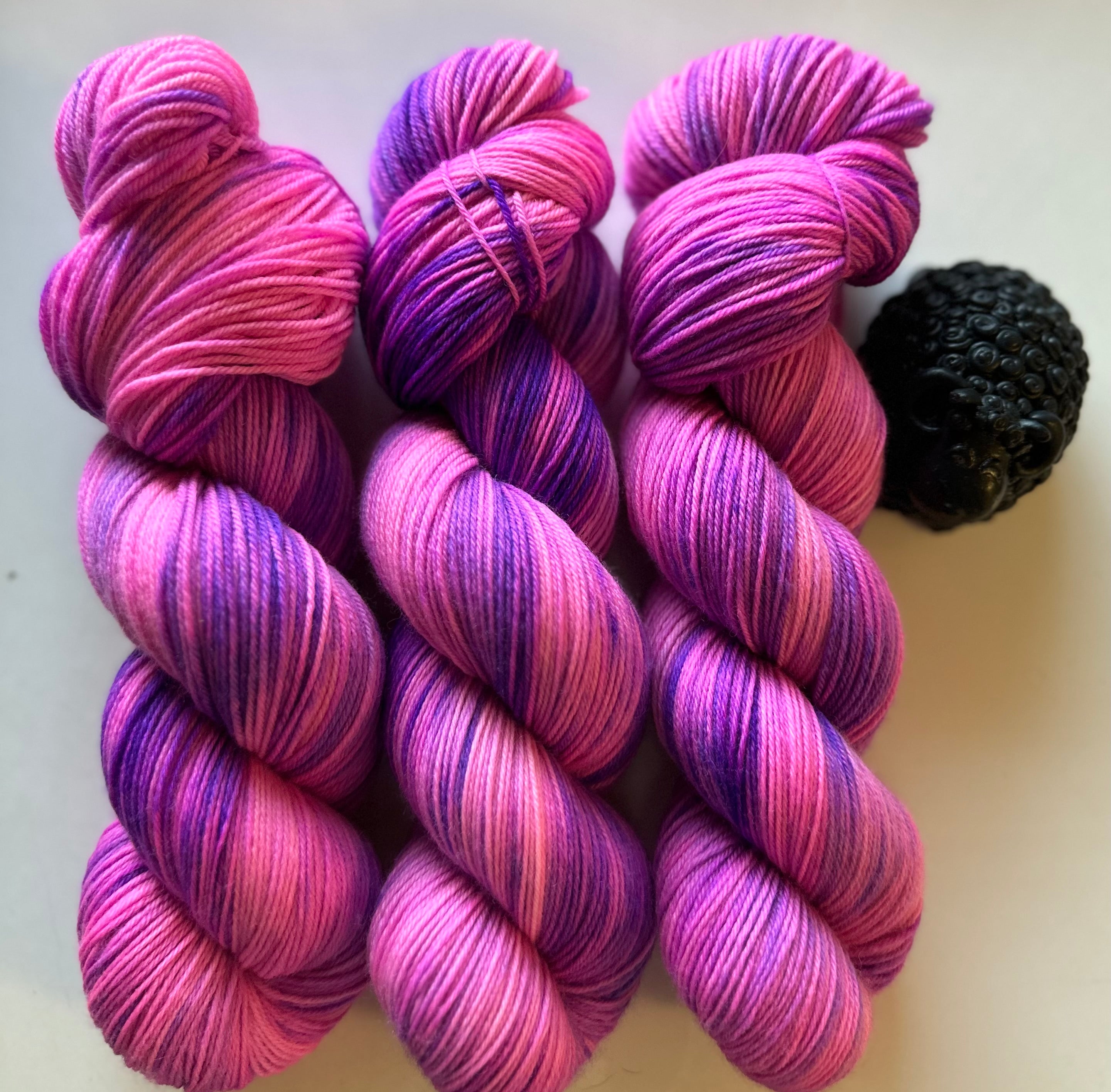 Pink Carnations - 4ply Deluxe Hand Dyed sock Yarn